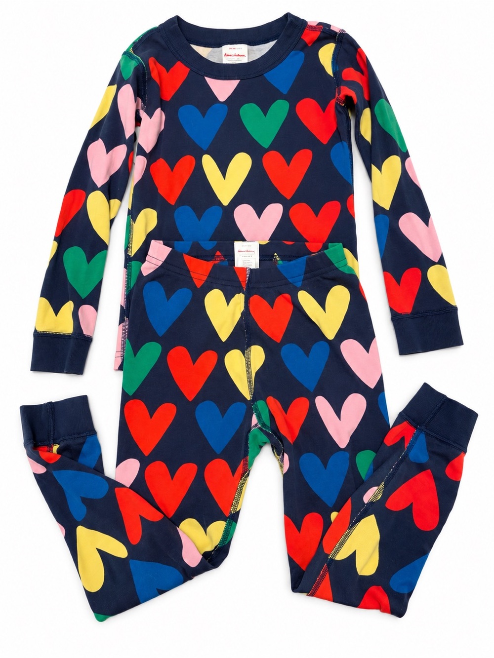 Hanna Andersson Girls Size 5 Colorful Hearts Organic Cotton
